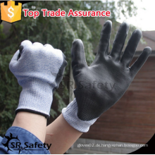 SRSAFETYpu Anti-Cut-Handschuhe / made in China / Nylon + UHMWPE + Glasfaser-Liner